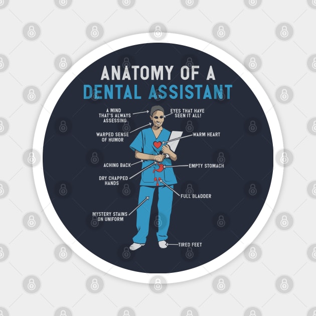 Anatomy of a Dental Assistant T-Shirt Magnet by Shirtbubble